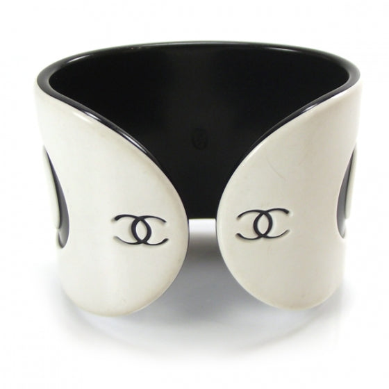 Resin Coco Cuff Black/White