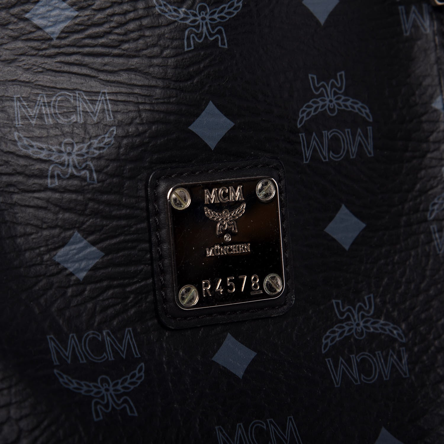 MCM Visetos Shopping Tote Black 9 of 9