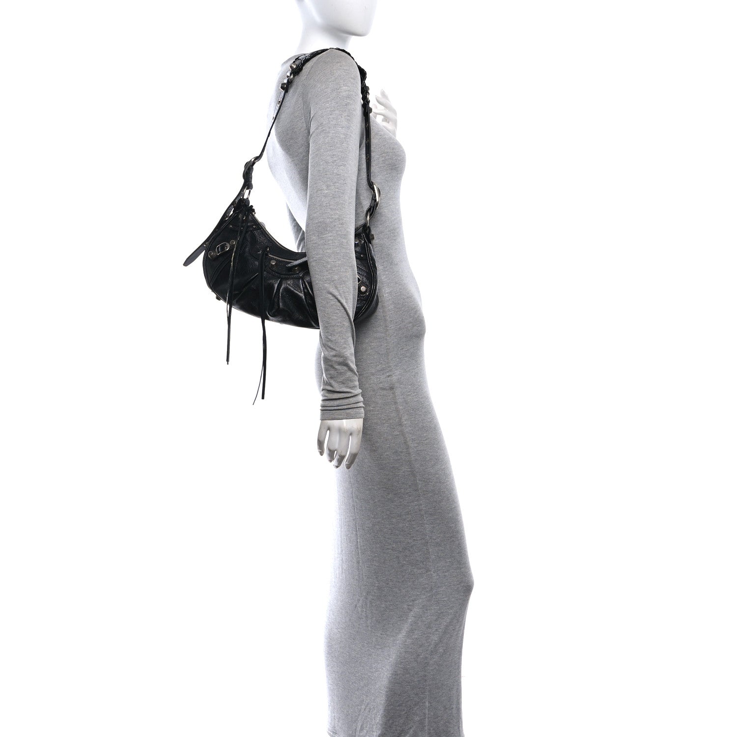 Balenciaga Agneau Arena Small Le Cagole Shoulder Bag Black 2 of 11