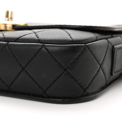 Chanel Calfskin Quilted Multi Pouching Flap And Coin Purse Black 10 of 12