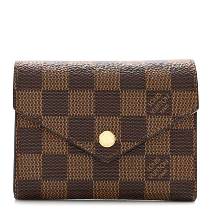 Louis Vuitton Damier Ebene Victorine Wallet Red 1 of 9