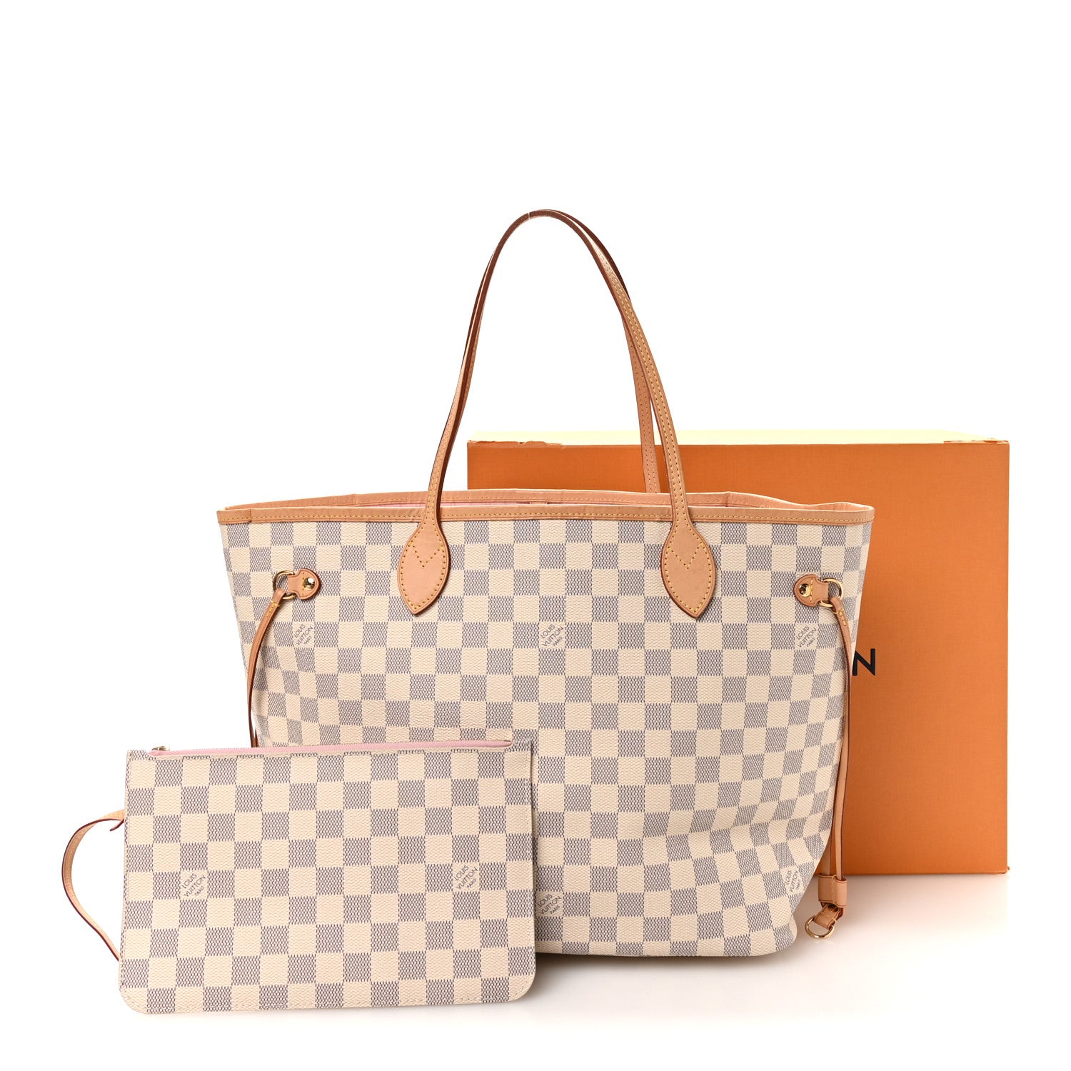 Louis Vuitton Damier Azur Neo Neverfull MM Rose Ballerine 12 of 12