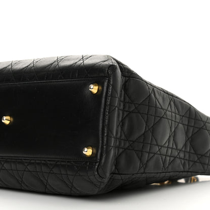 Christian Dior Lambskin Cannage Large Lady Dior Black 10 of 22