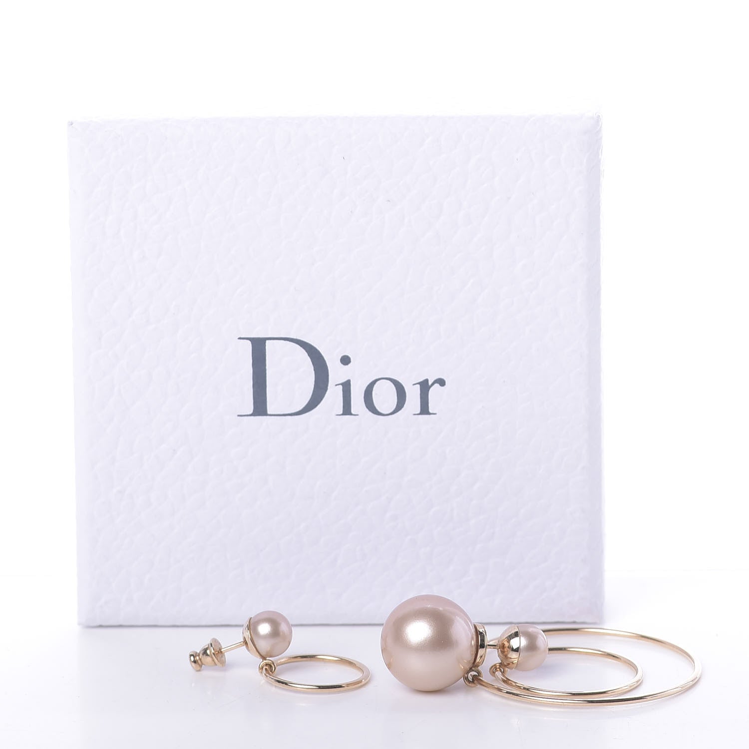 Christian Dior Pearl Mise En Dior Tribal Hoop Earrings Pink 4 of 4