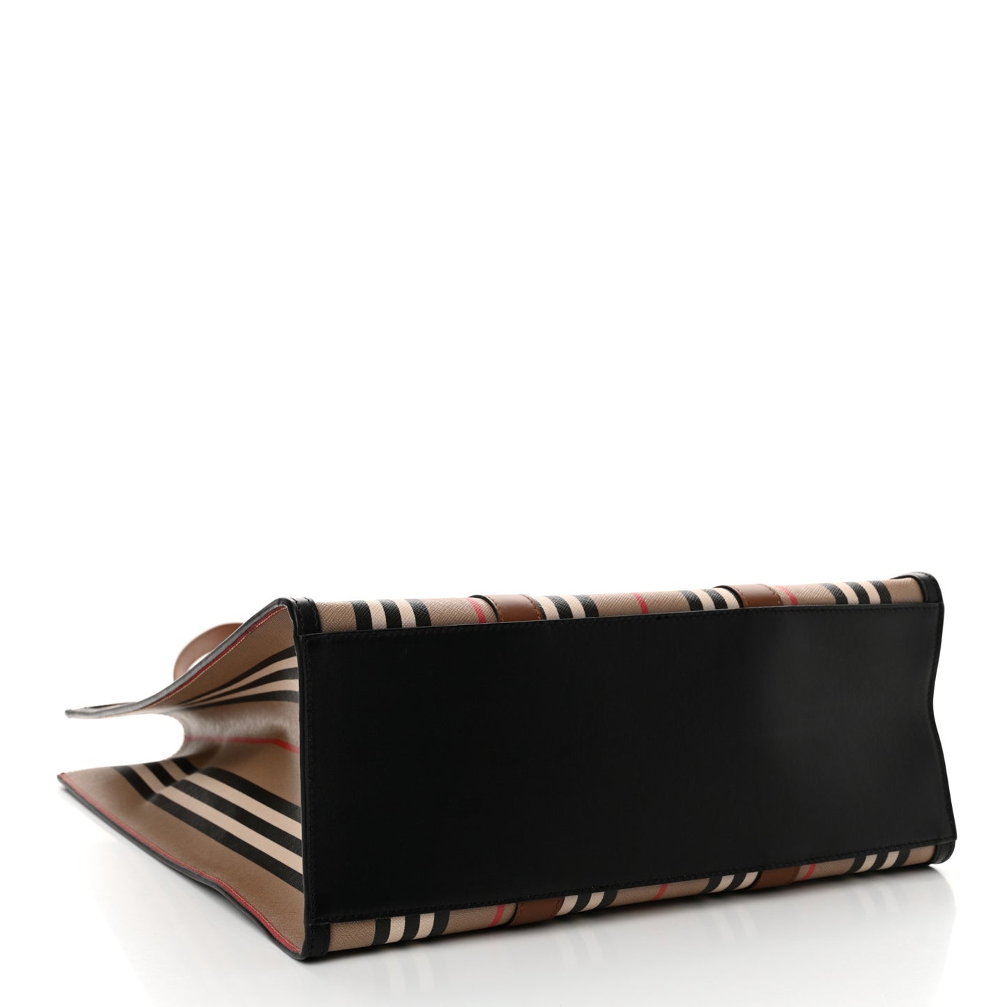 E-Canvas Stripe Book Tote Archive Beige