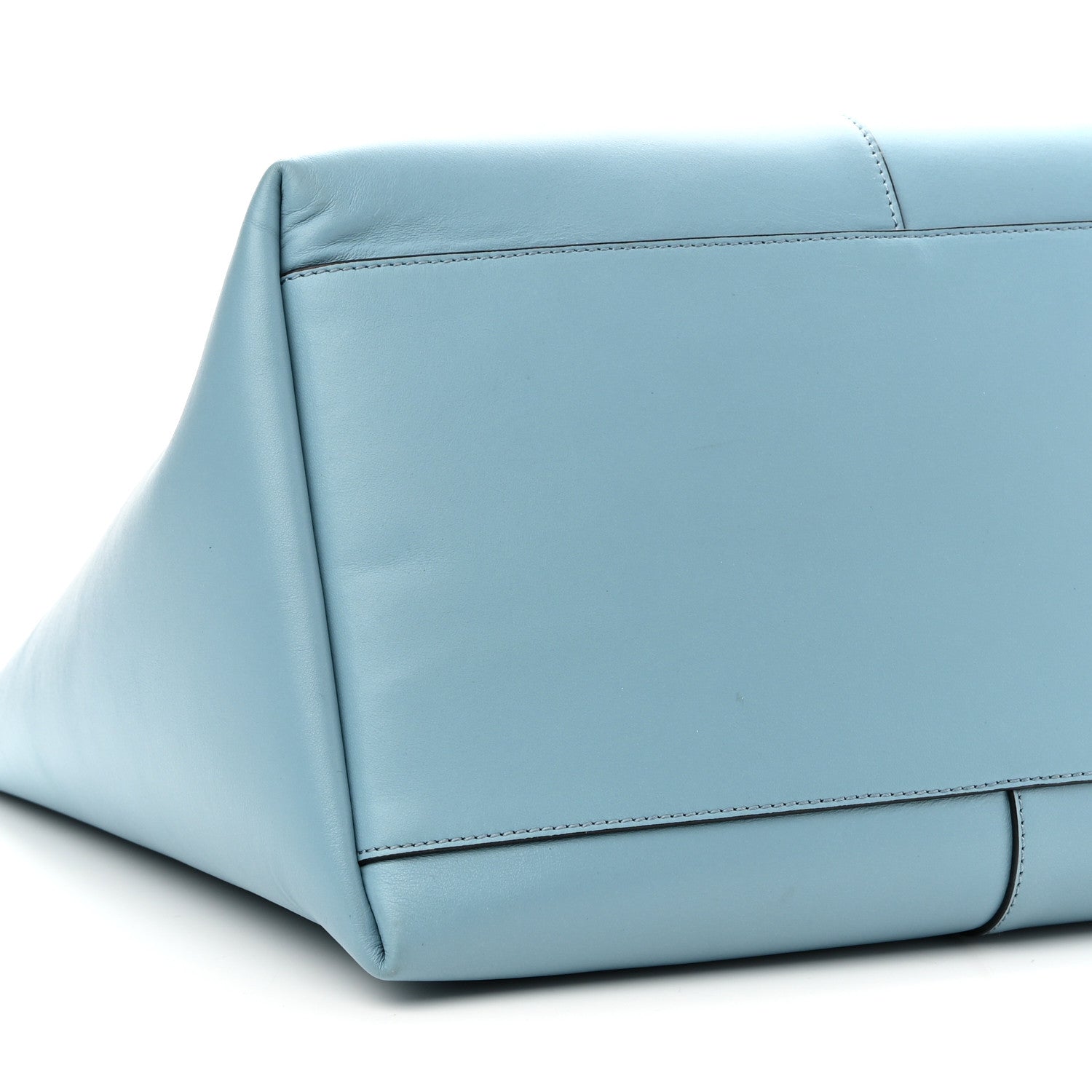 Versace Calfskin Palazzo Tote Light Blue 9 of 10