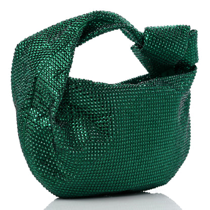 Bottega Veneta Crystal Embellished Satin Mini Hotfix Jodie Emerald 3 of 8