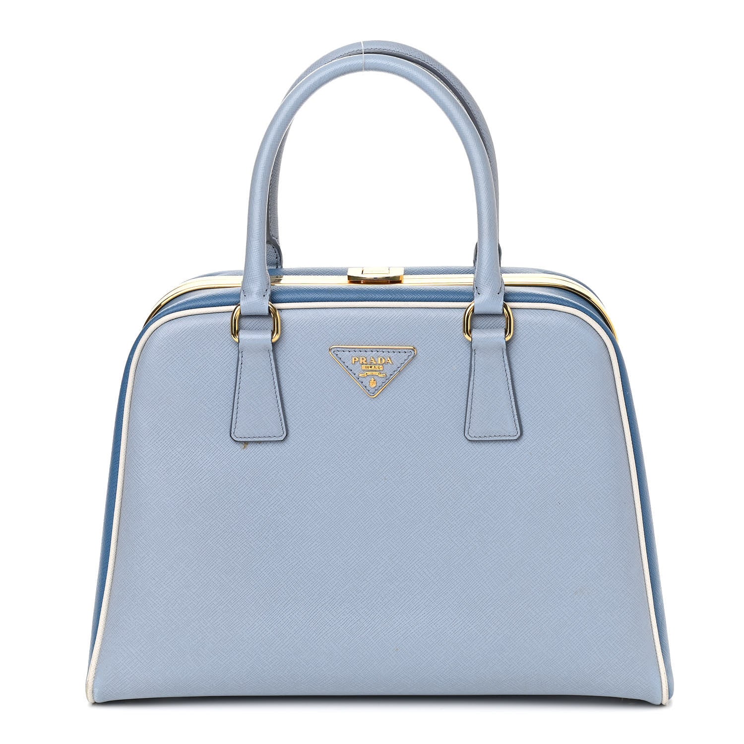 Prada Saffiano Pyramid Bag Aviazione Cobalto 1 of 9