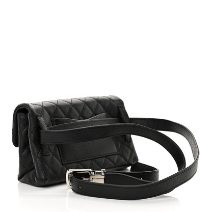 Chanel Grained Calfskin Quilted 2.55 Reissue Flap Belt Bag Clutch  Black 3 of 12