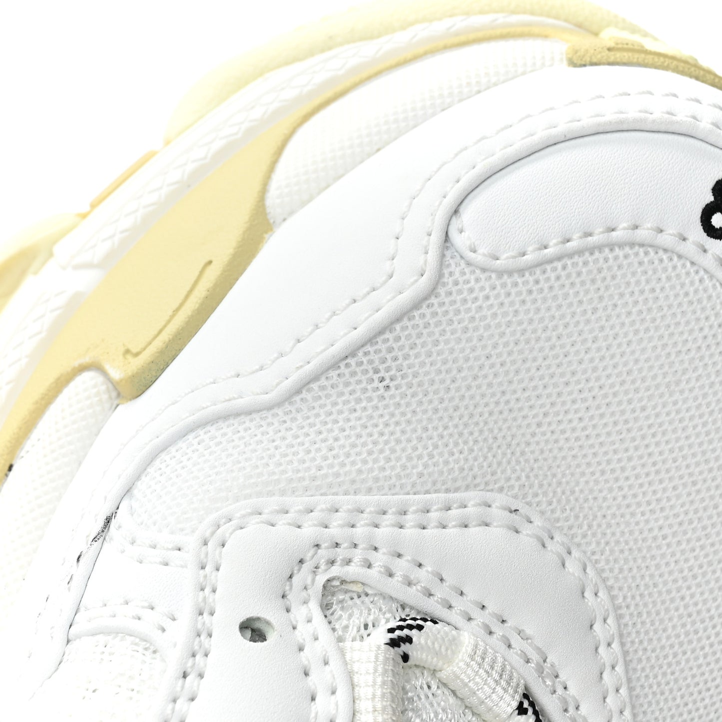 Fabric Mesh Clear Sole Womens Triple S Mule Sneakers 38 Beige
