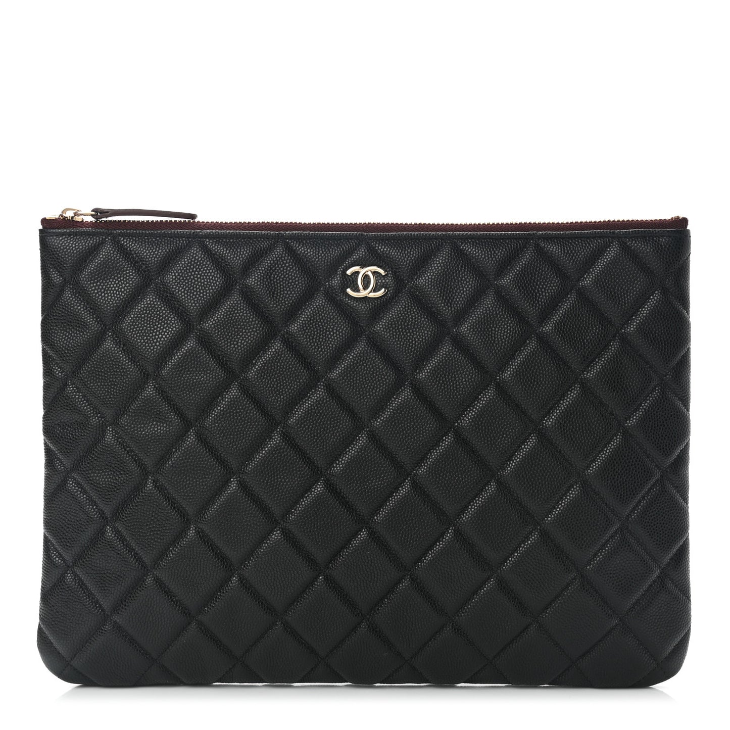 Caviar Quilted Medium Cosmetic Case Black