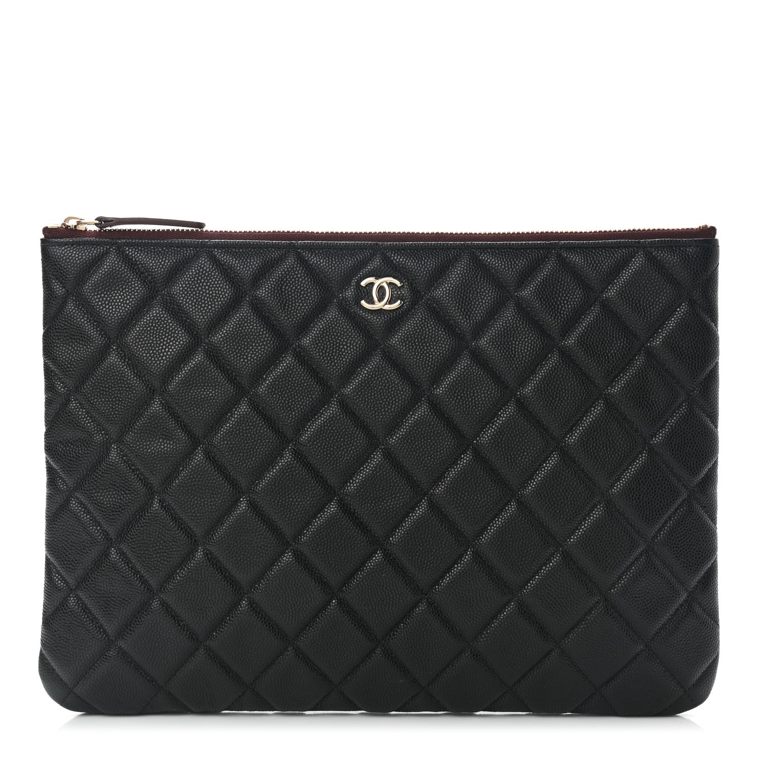 Chanel Caviar Quilted Medium Cosmetic Case Black 1 of 7