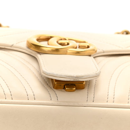 Gucci Calfskin Matelasse Small GG Marmont Shoulder Bag White 21 of 21