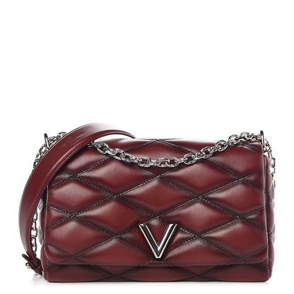 Louis Vuitton Lambskin Malletage GO-14 PM Bordeaux 1 of 8