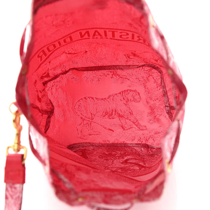 Christian Dior Technical Fabric Embroidered Toile De Jouy DiorTravel Pouch Fuchsia 5 of 9