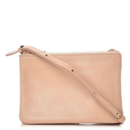Celine Lambskin Small Trio Crossbody Bag Beige 1 of 11