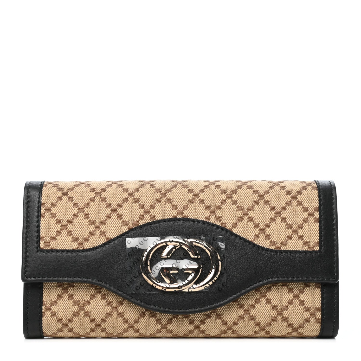 Gucci Diamante Sukey Continental Wallet Beige Ebony Black 1 of 7