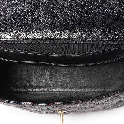 Chanel Caviar Quilted Jumbo Kelly Flap Black 6 of 9