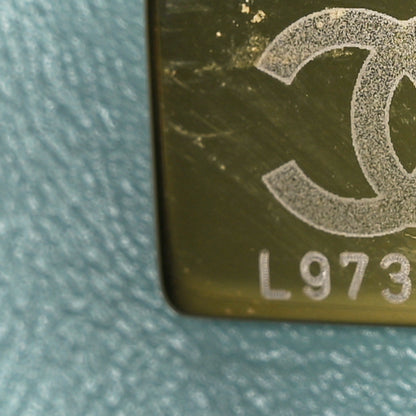 Chanel Caviar Quilted Medium Double Flap Light Blue 8 of 11
