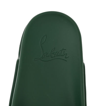Christian Louboutin Calfskin Studded Pool Fun Platform Flat Slide Sandals 35 Green 7 of 9