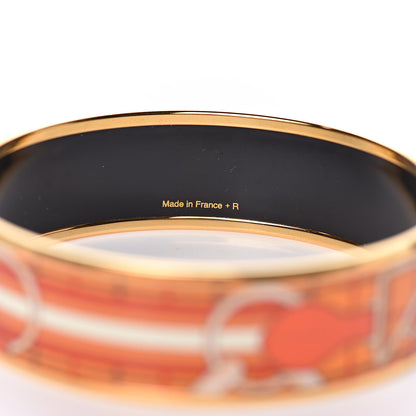 Hermes Enamel Printed Wide Tatersale Bracelet 70 4 of 5