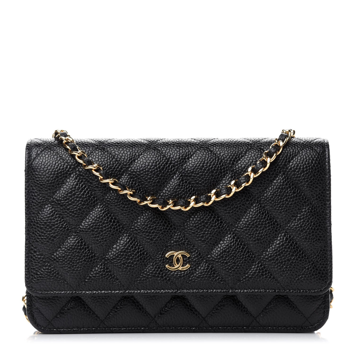Chanel Caviar Quilted Wallet On Chain WOC Black 1 of 12