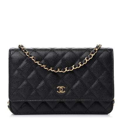 Chanel Caviar Quilted Wallet On Chain WOC Black 1 of 12