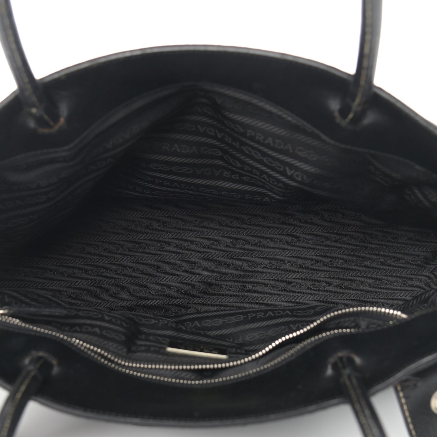Calfskin Nylon Buckle Shoulder Bag Black