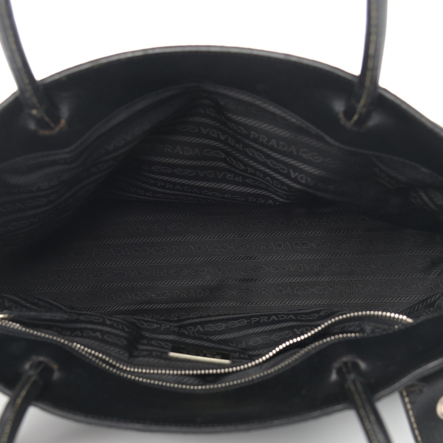 Prada Calfskin Nylon Buckle Shoulder Bag Black 4 of 14