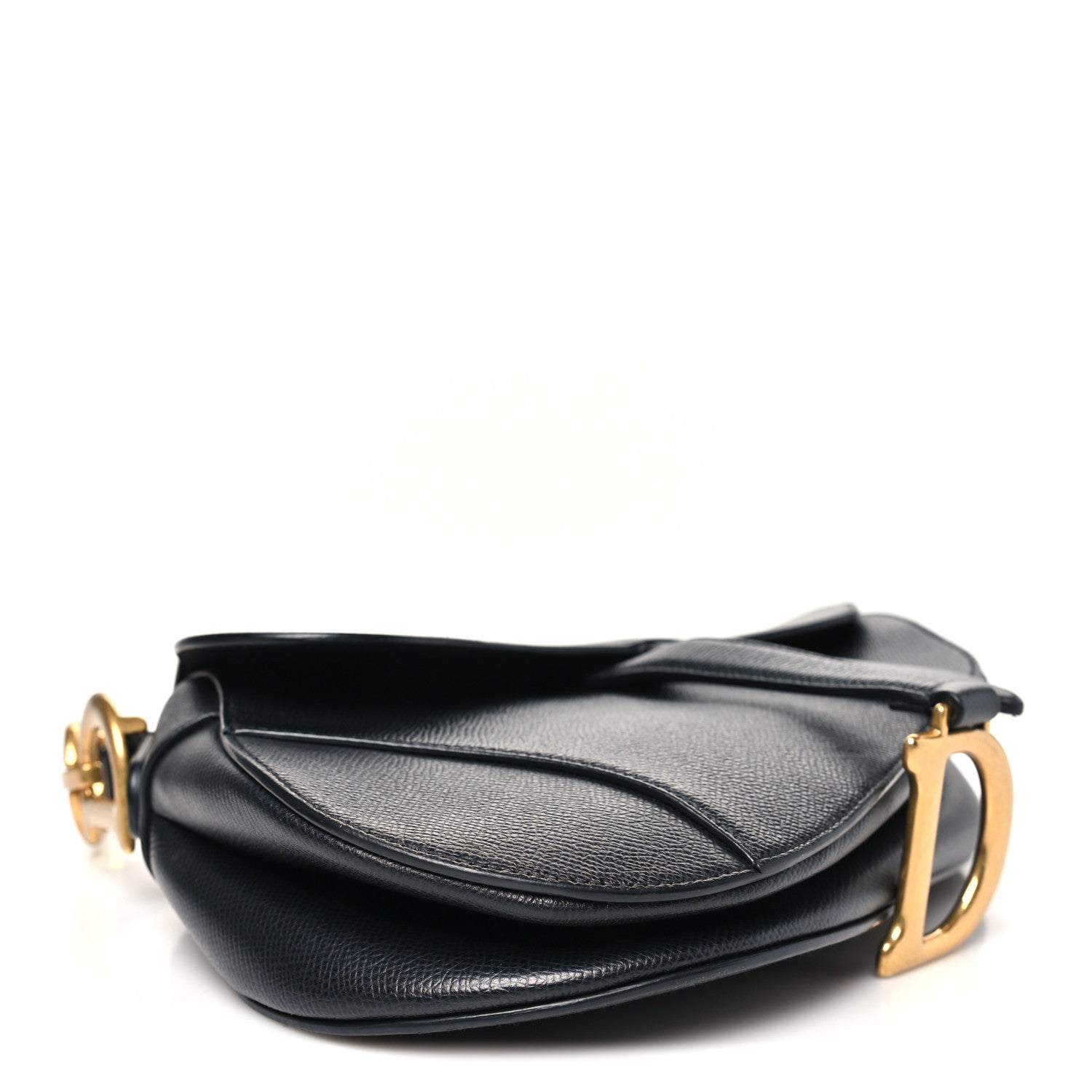 Christian Dior Grained Calfskin Saddle Bag Black 4 of 11