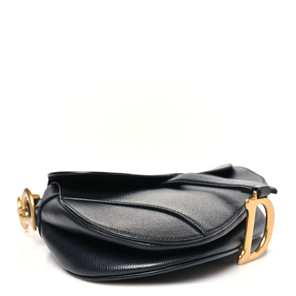 Christian Dior Grained Calfskin Saddle Bag Black 4 of 11
