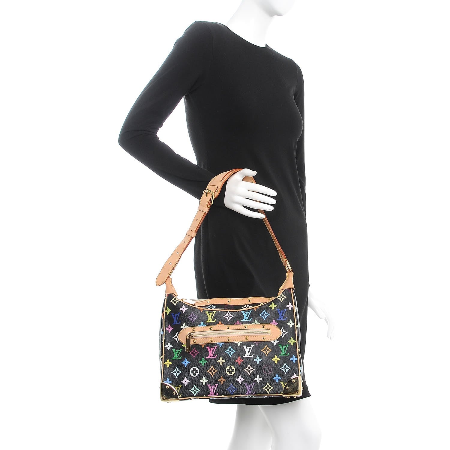 Louis Vuitton Monogram Multicolor Boulogne Black 2 of 7