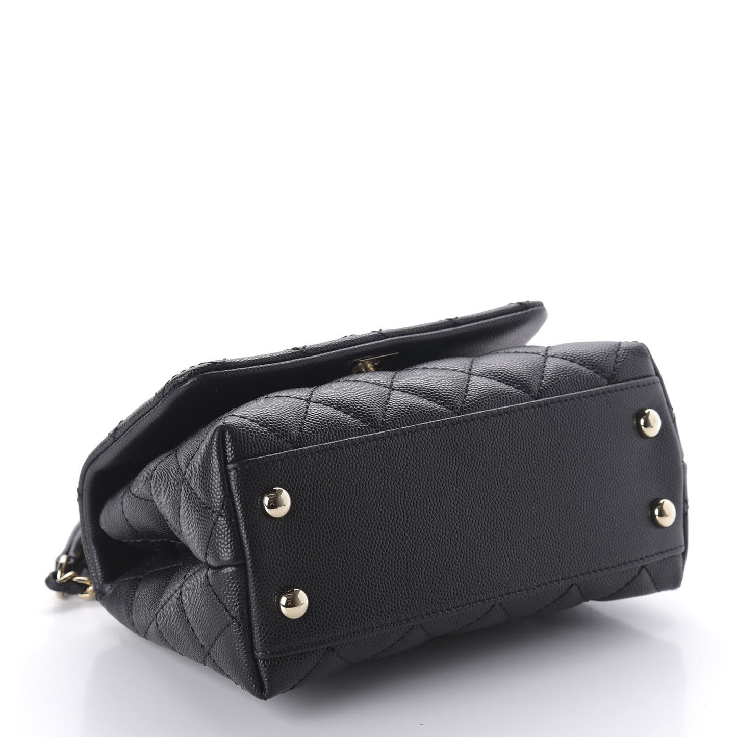 Caviar Quilted Extra Mini Coco Handle Flap Black