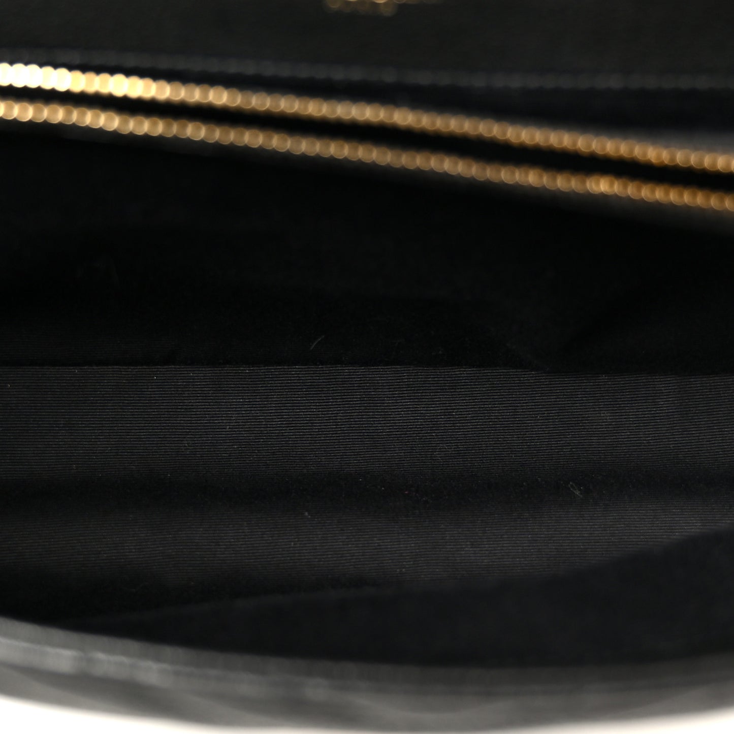 Sheepskin Matelasse Chevron Monogram Large College Satchel Black
