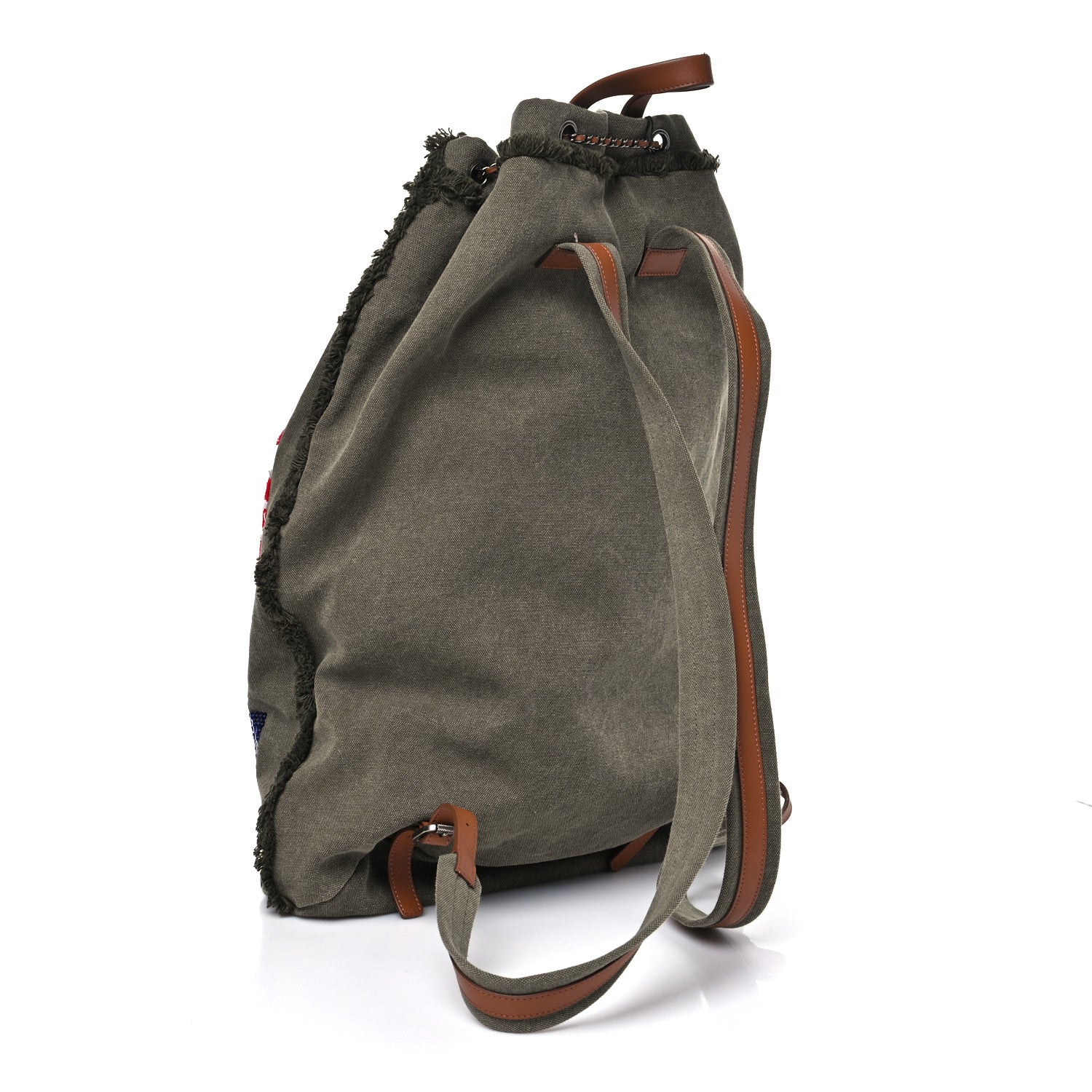 Chanel Canvas Sequins Cubano Trip Backpack Khaki 3 of 10