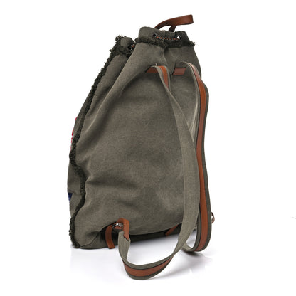 Chanel Canvas Sequins Cubano Trip Backpack Khaki 3 of 10