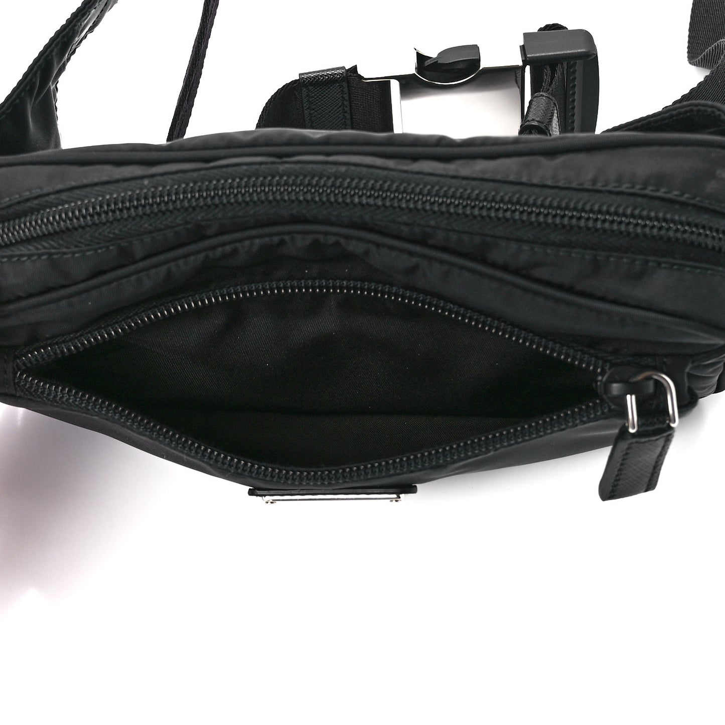Re-Nylon Saffiano Belt Bag Black