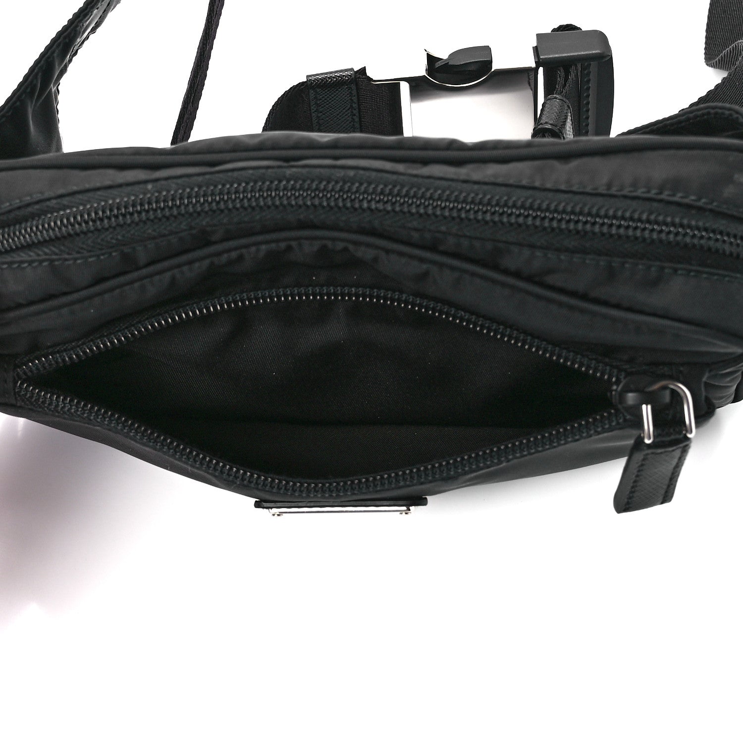 Prada Re-Nylon Saffiano Belt Bag Black 8 of 12