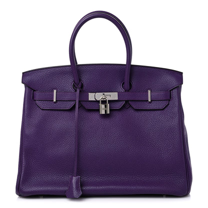 Hermes Togo Birkin 35 Ultraviolet 1 of 14