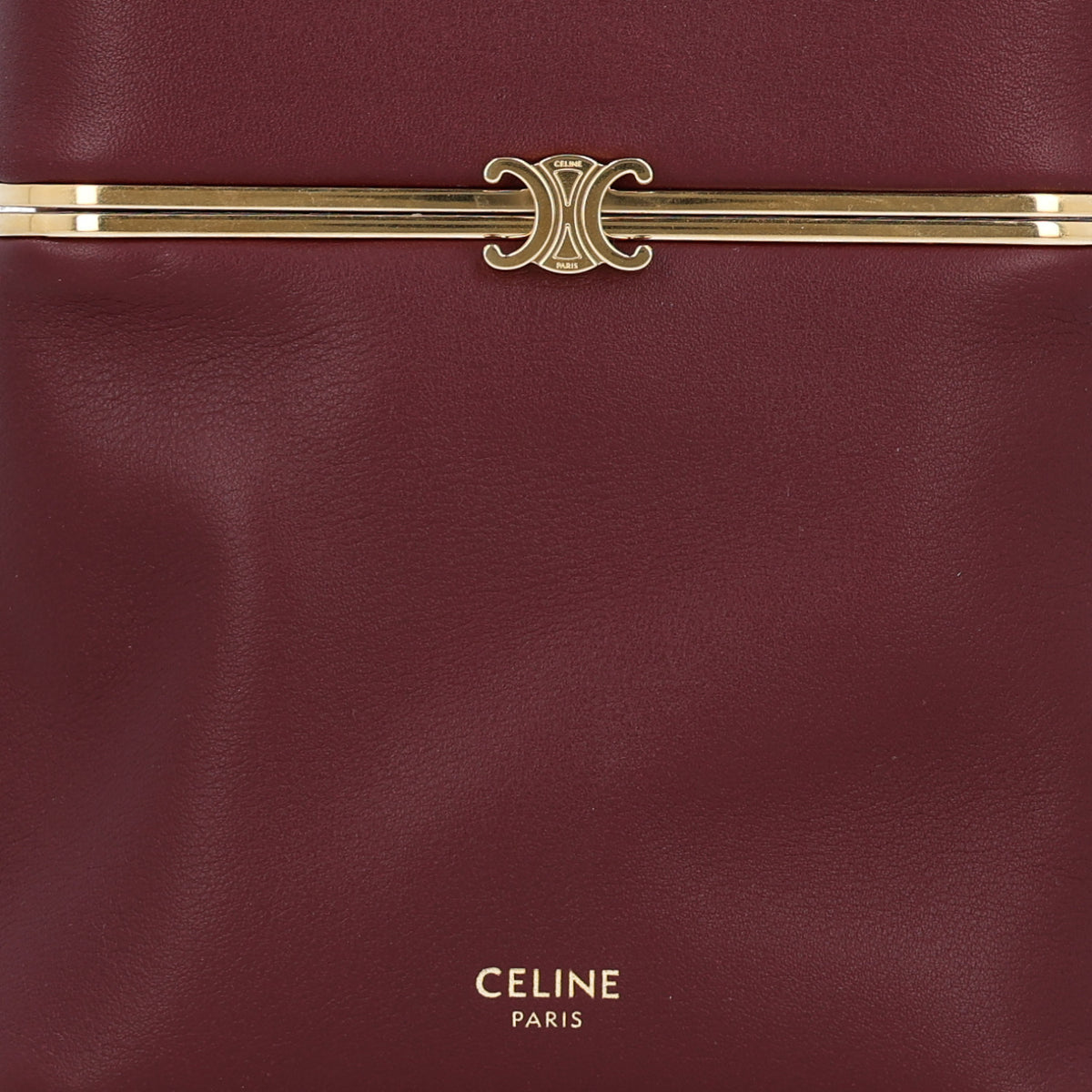 Supple Calfskin Cube Frame Bag Syrah