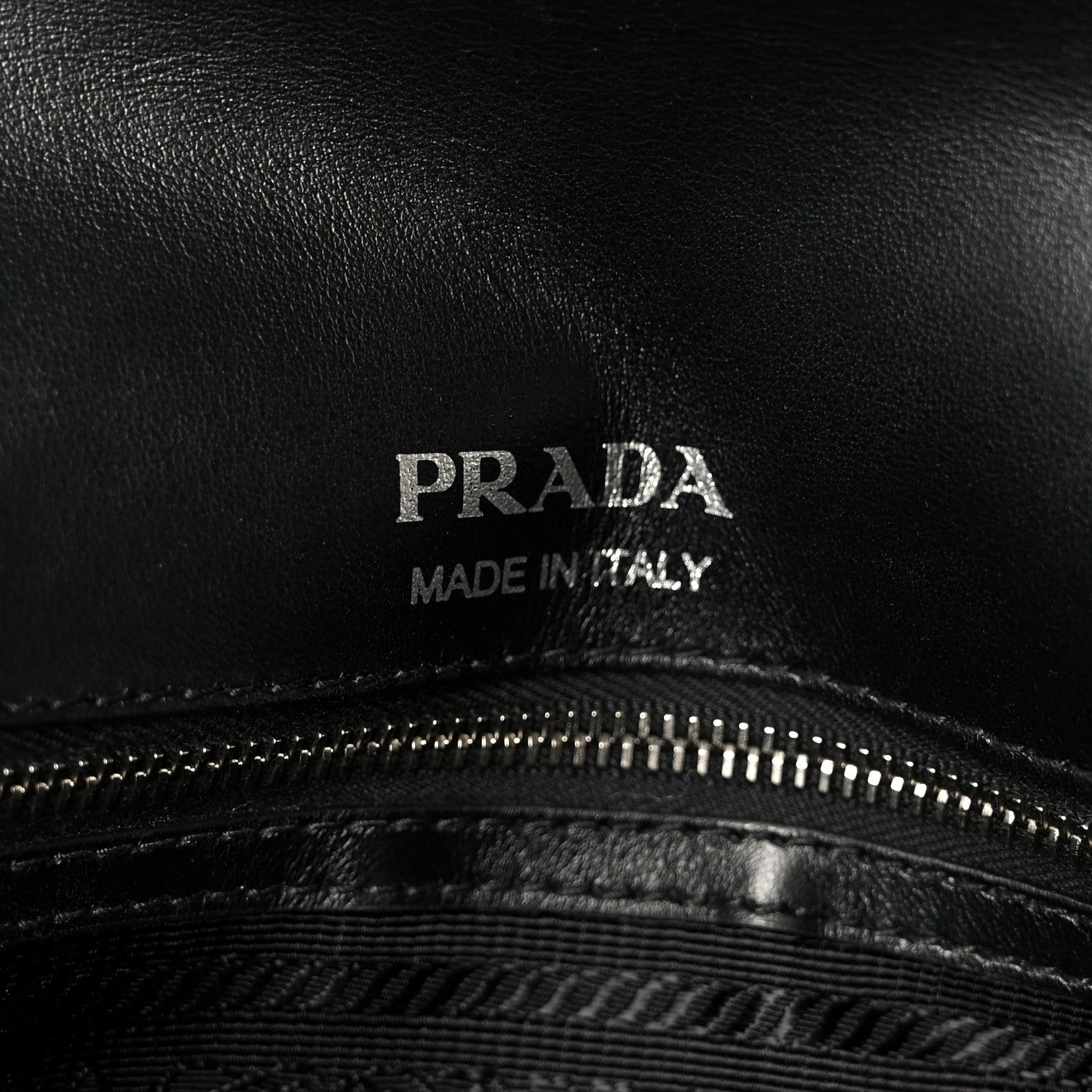 Prada Soft Calfskin Impunture Diagramme Large Chain Flap Shoulder Bag Black 6 of 10