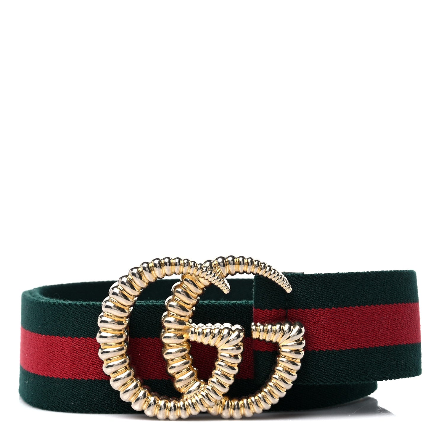Gucci Canvas Torchon Double G Web Belt 90 36 Verde 1 of 4