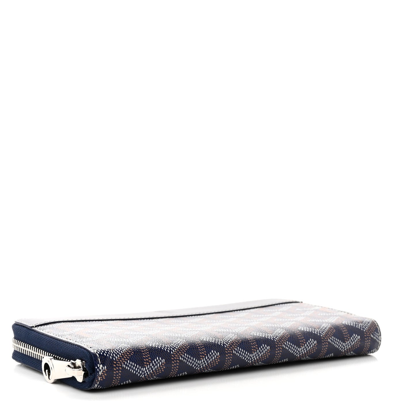Goyardine Matignon Zip Around GM Wallet Navy