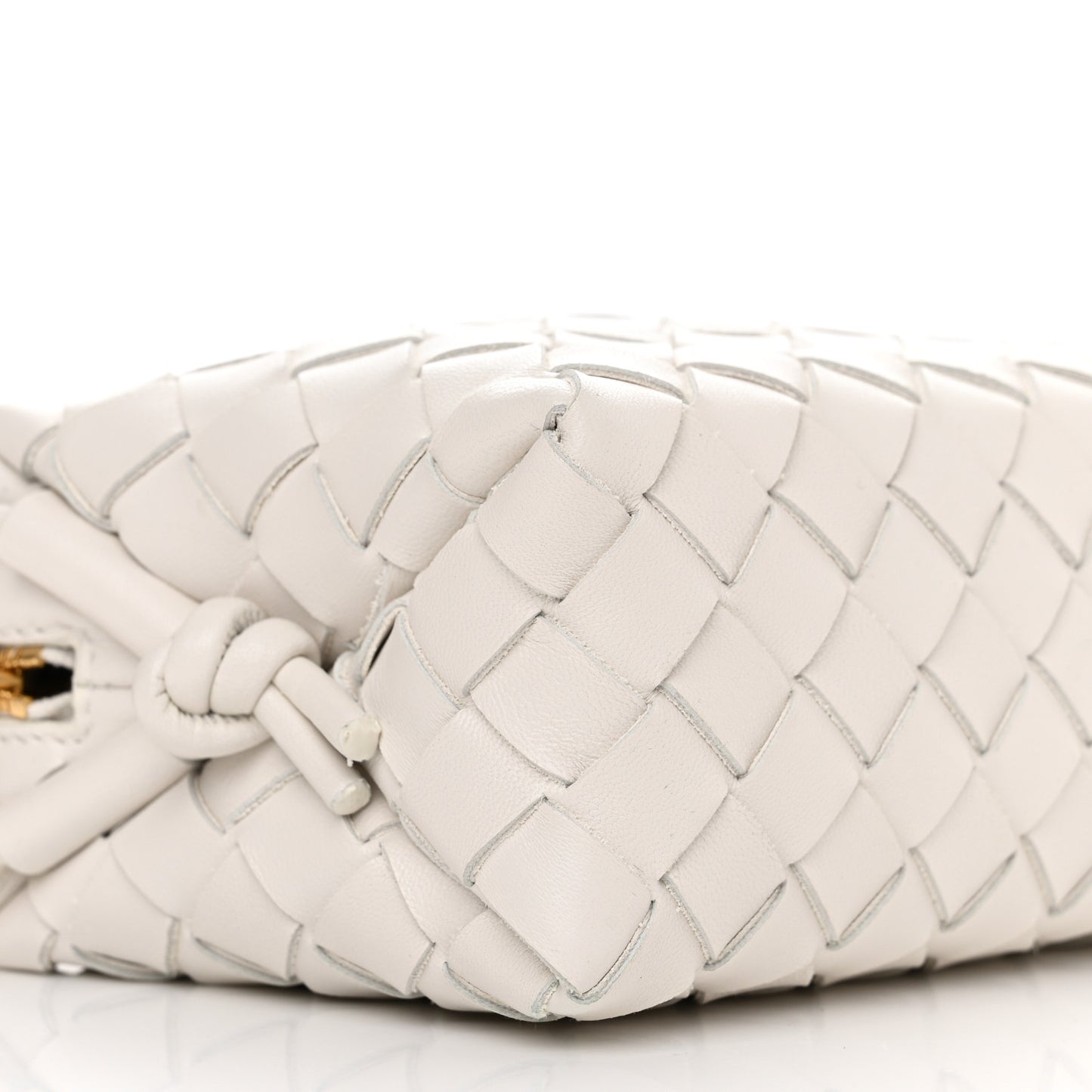 Nappa Intrecciato Mini Loop Camera Bag White