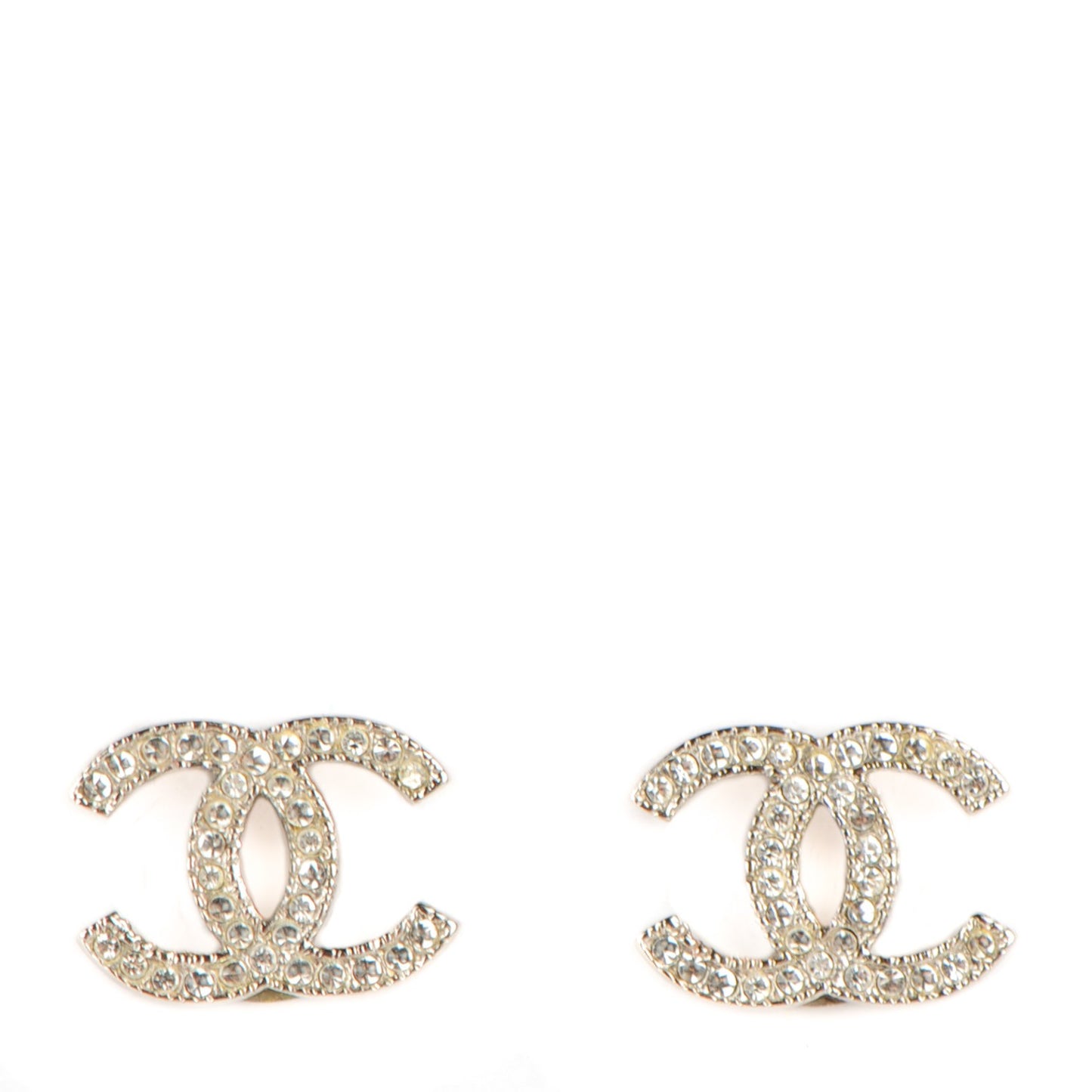 Crystal CC Earrings Silver