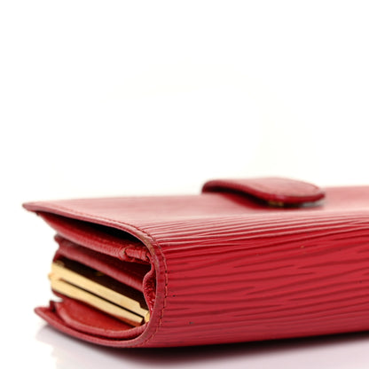 Louis Vuitton Epi French Purse Wallet Castillan Red 7 of 9