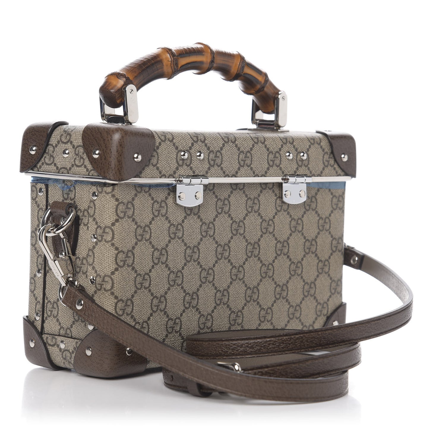 GG Supreme Monogram Globe-Trotter Beauty Case Brown