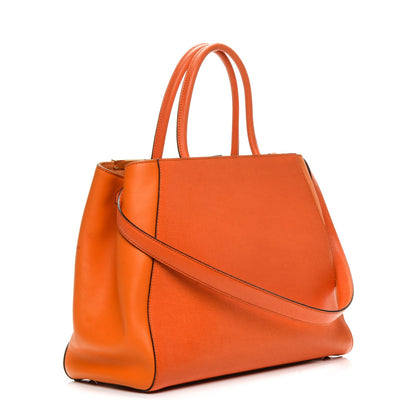 Fendi Vitello Elite Regular 2Jours Tote Arancio 3 of 6