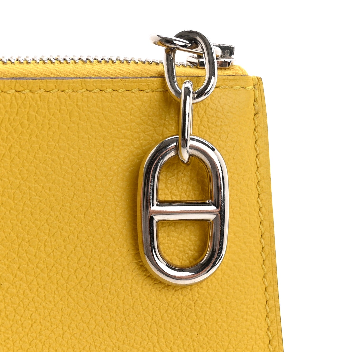 Hermes Evercolor Chaine d'Ancre Zipengo PM Toiletry Pouch Jaune De Naples 4 of 10