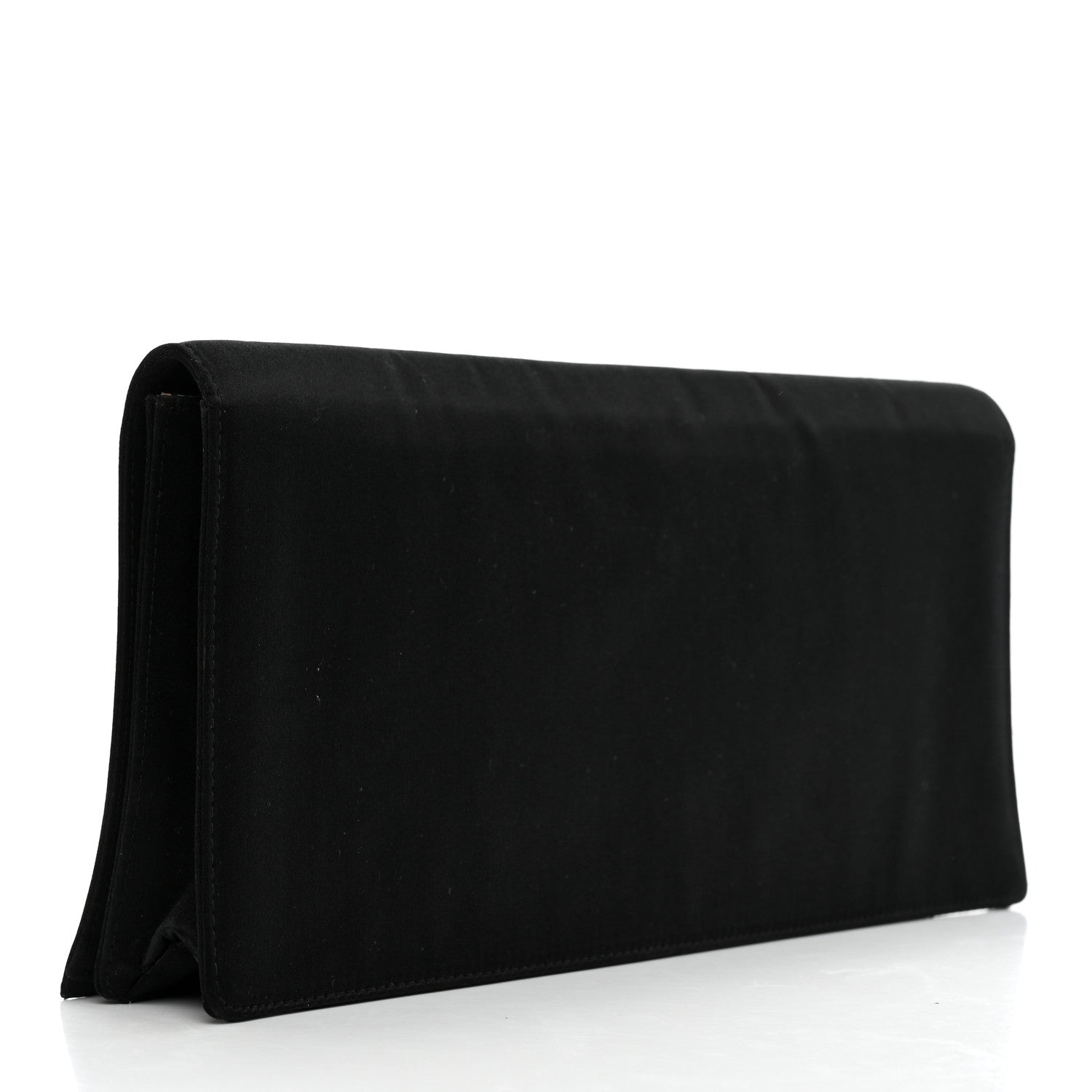Prada Satin Pochette Clutch Black 3 of 8